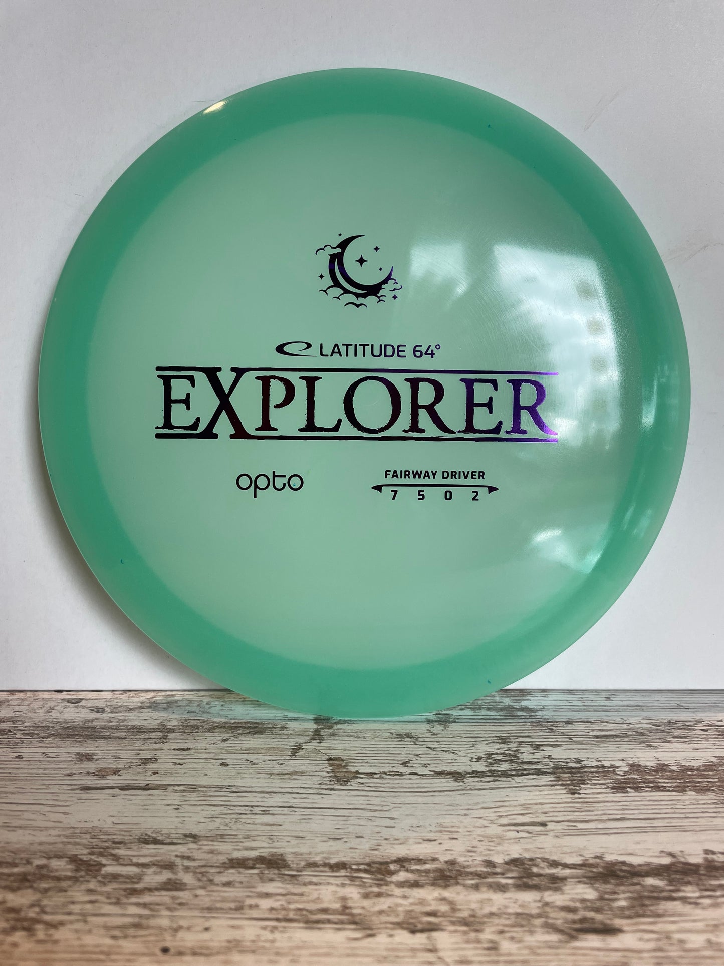Latitude 64 Explorer Opto Moonshine Glow Fairway Driver Light Blue 176g