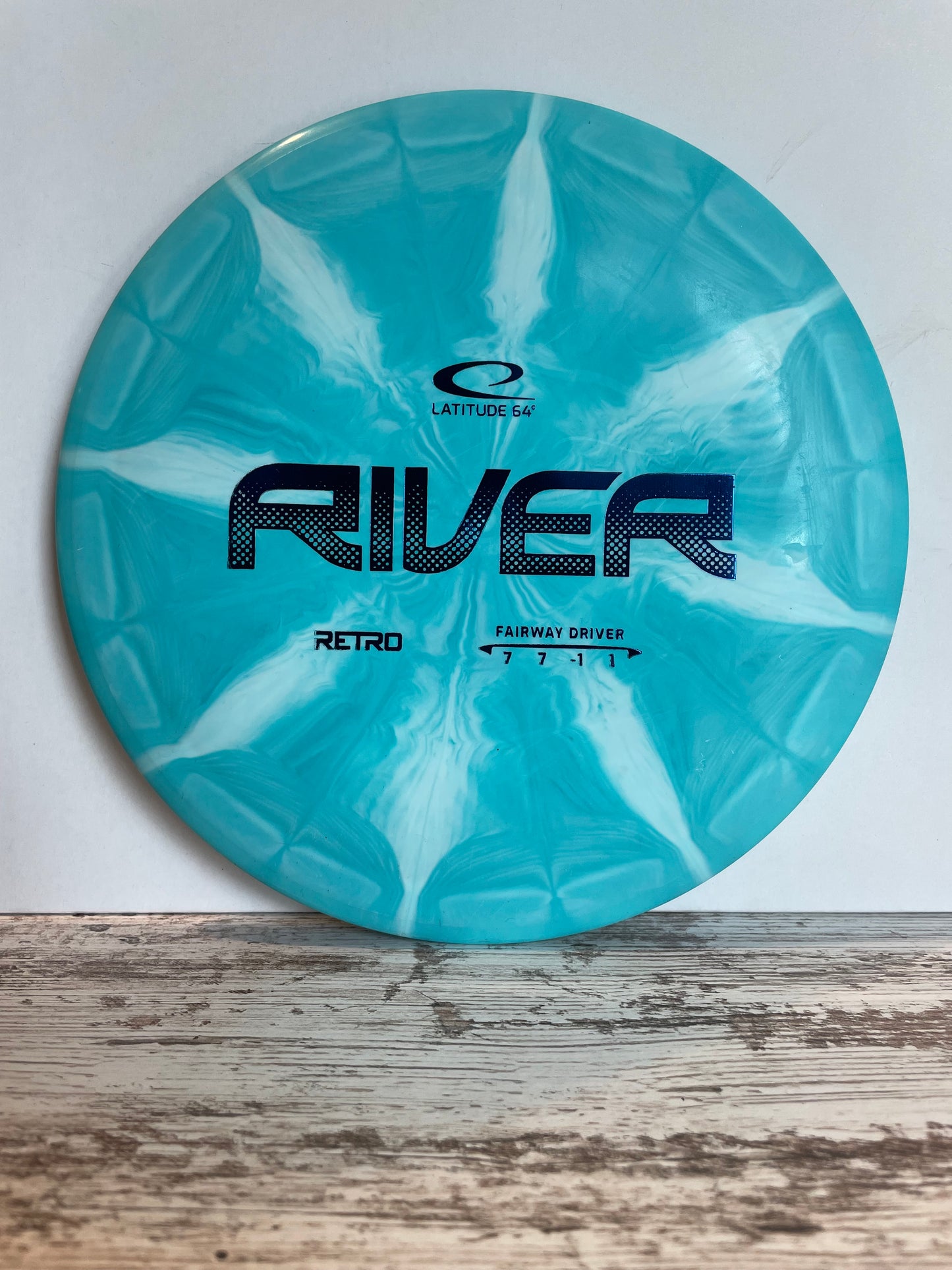 Latitude 64 River Retro Burst Light Blue Swirl 174g Fairway Driver