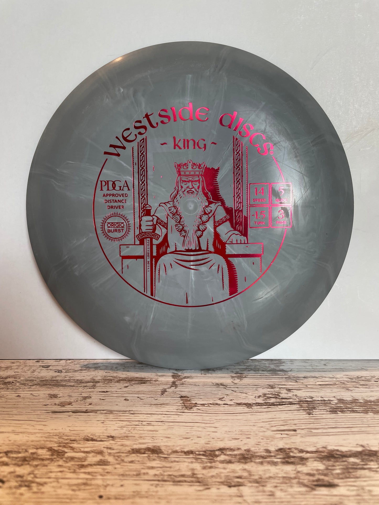 Westside King Origio Burst Distance Driver Gray Swirl 173g