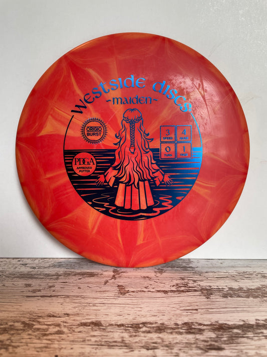Westside Maiden Origio Burst 173g Orange Swirl Putter
