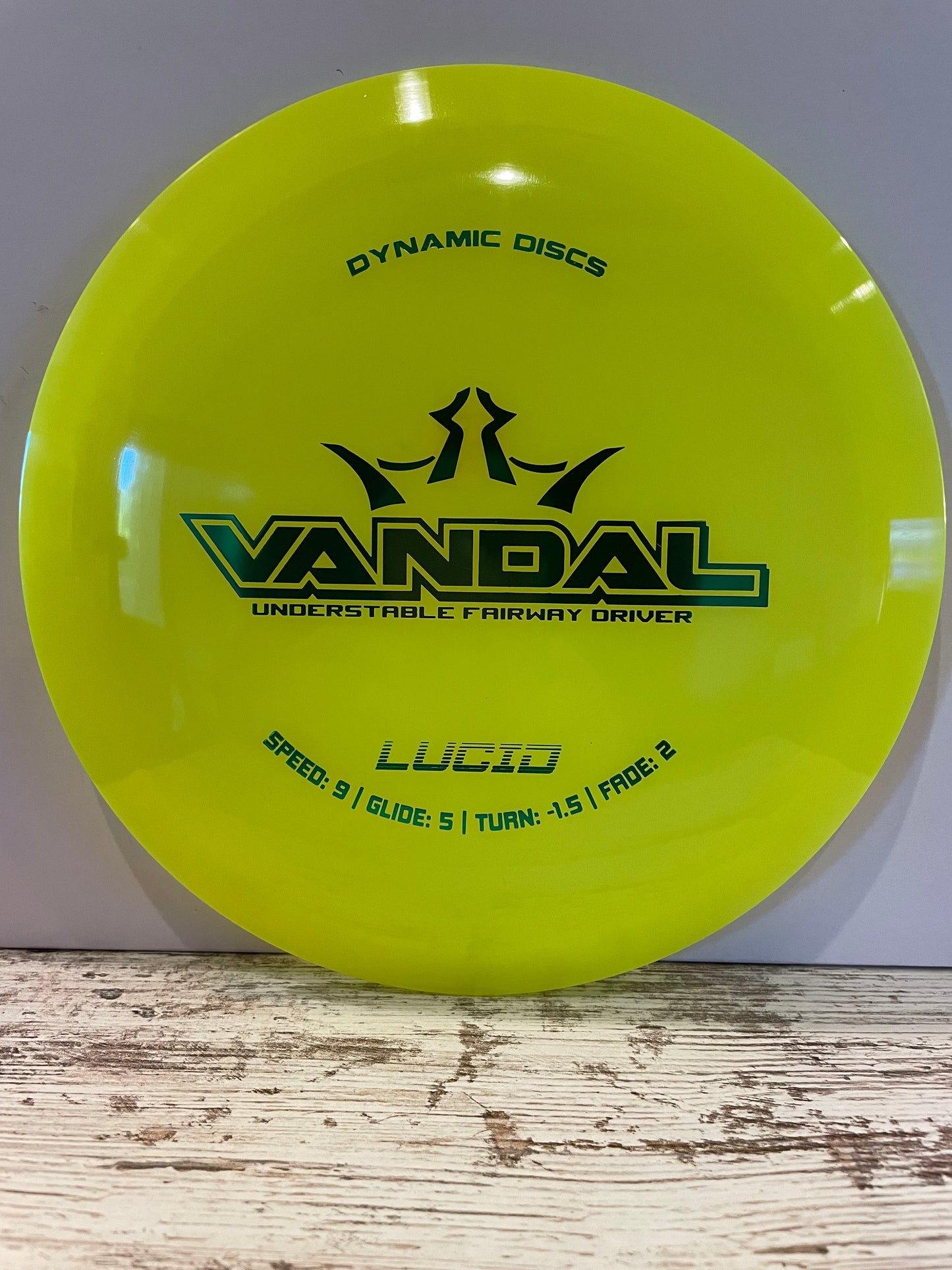 Dynamic Discs Vandal Lucid Yellow 172g Distance Driver