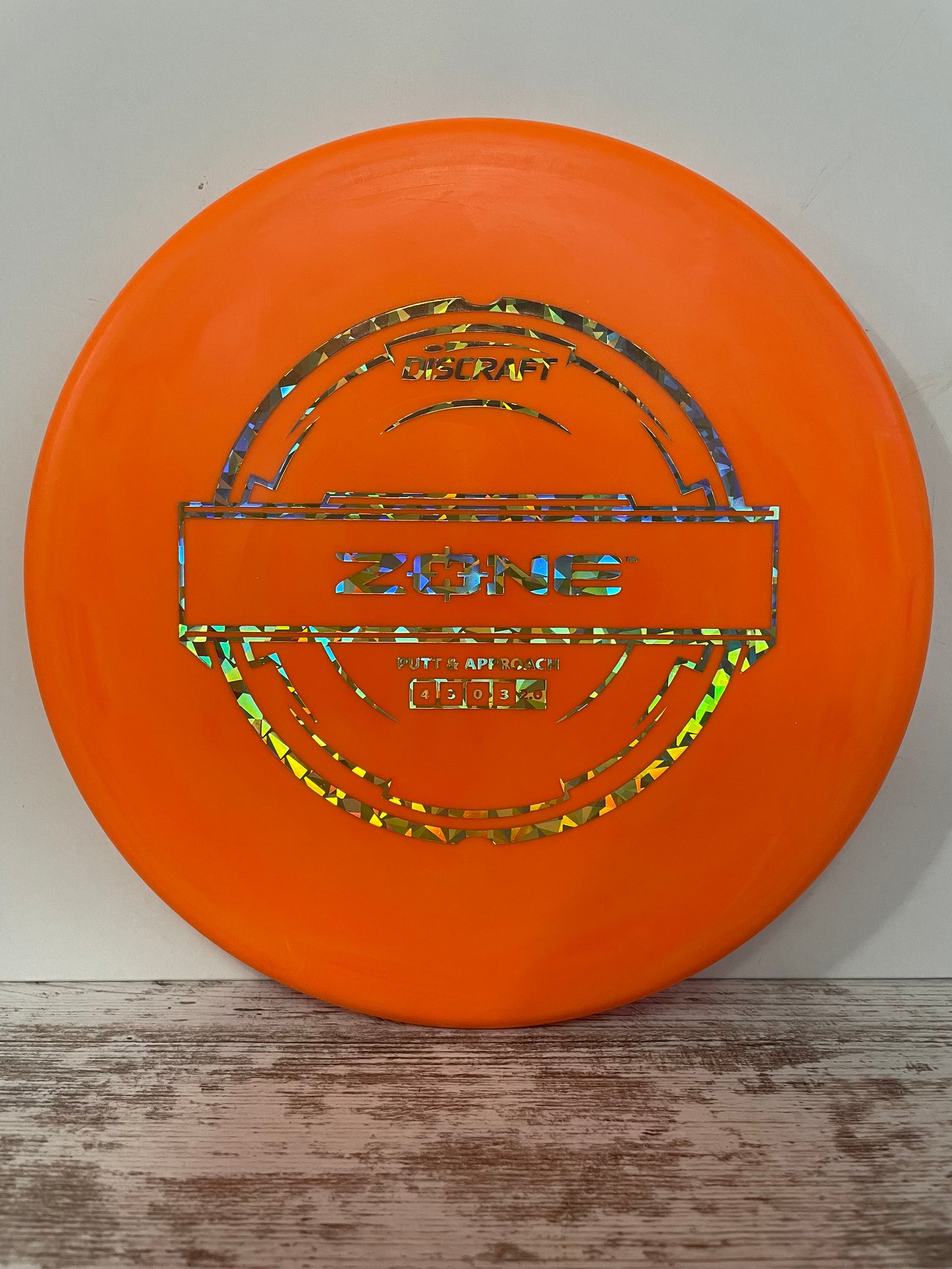 Discraft Zone Putter Line Orange w/ Gold Shatter Foil 173g Putter
