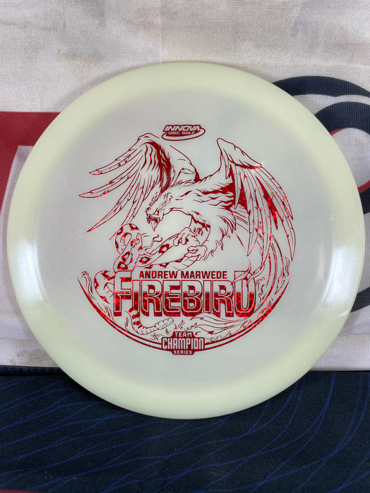 Innova Firebird Champion Glow 174g White w/ Red Foil Marwede Team Series Distance Driver