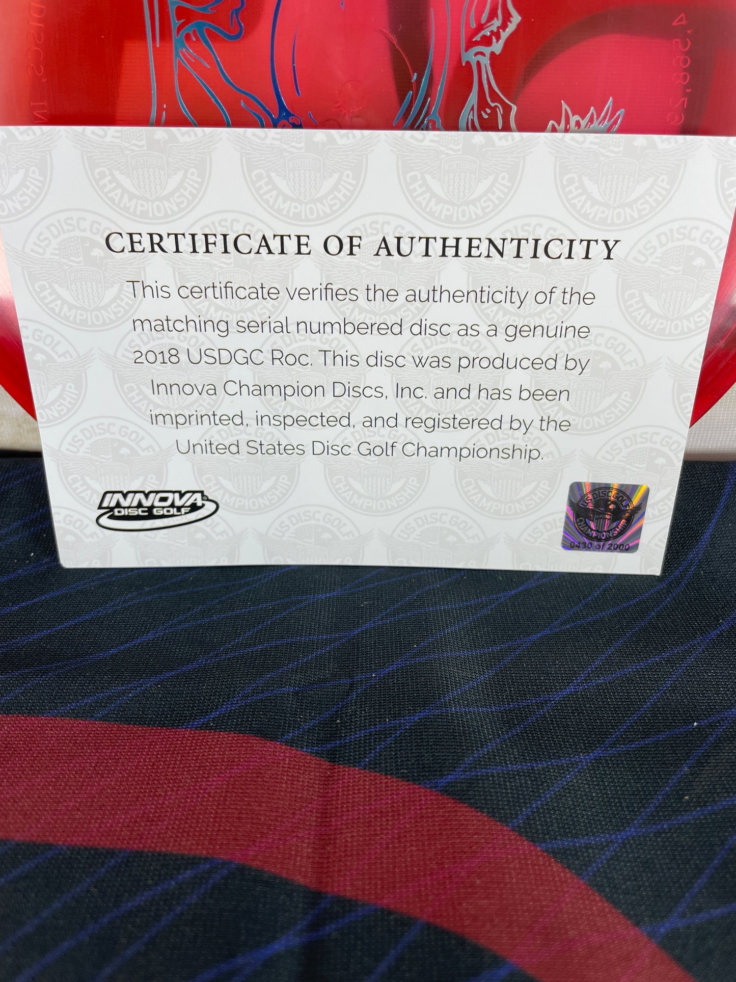 Innova Roc Champion Red 180g 2018 USDGC Midrange