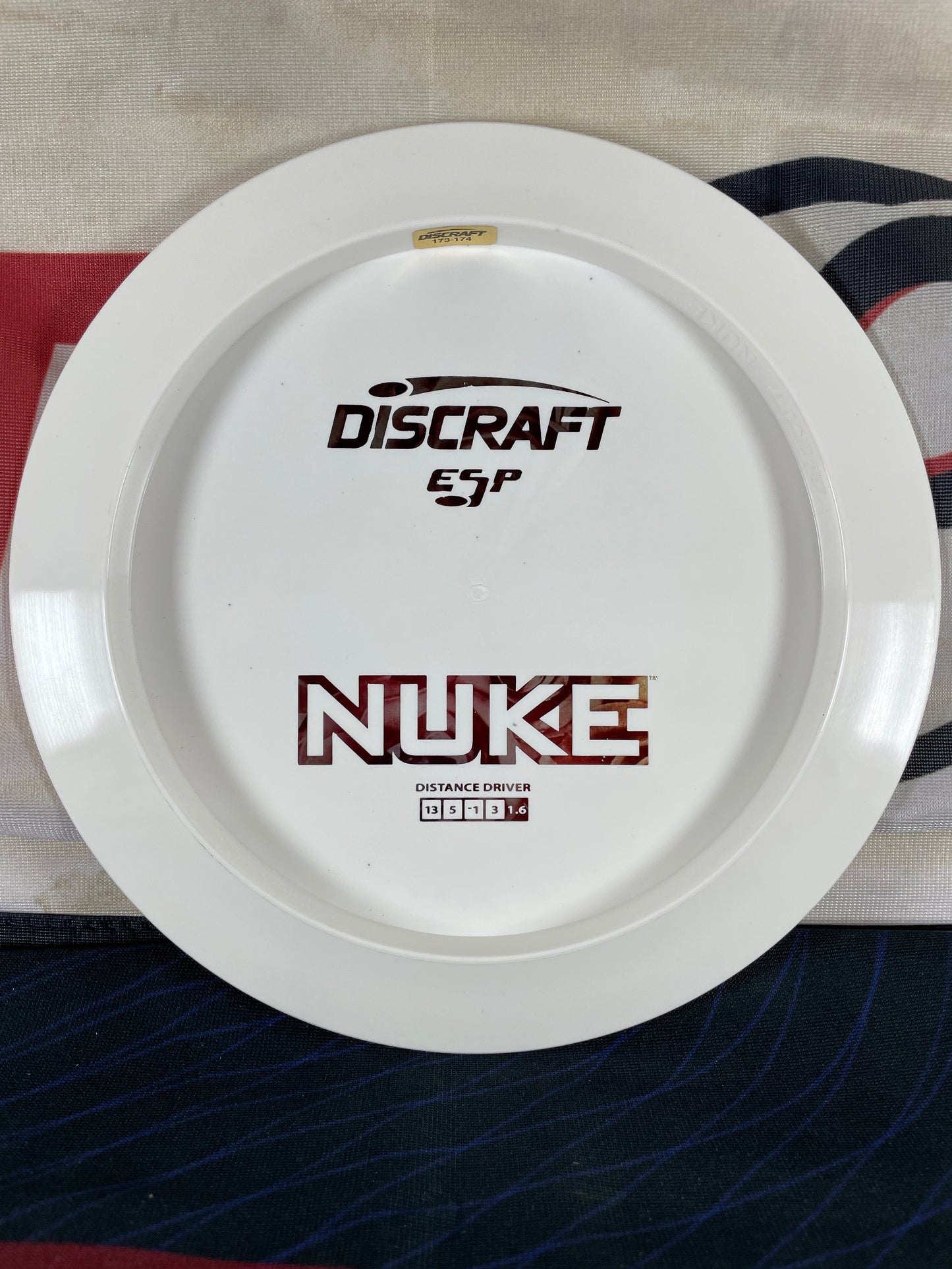 Discraft Nuke ESP White 174g Bottom Stamp Distance Driver