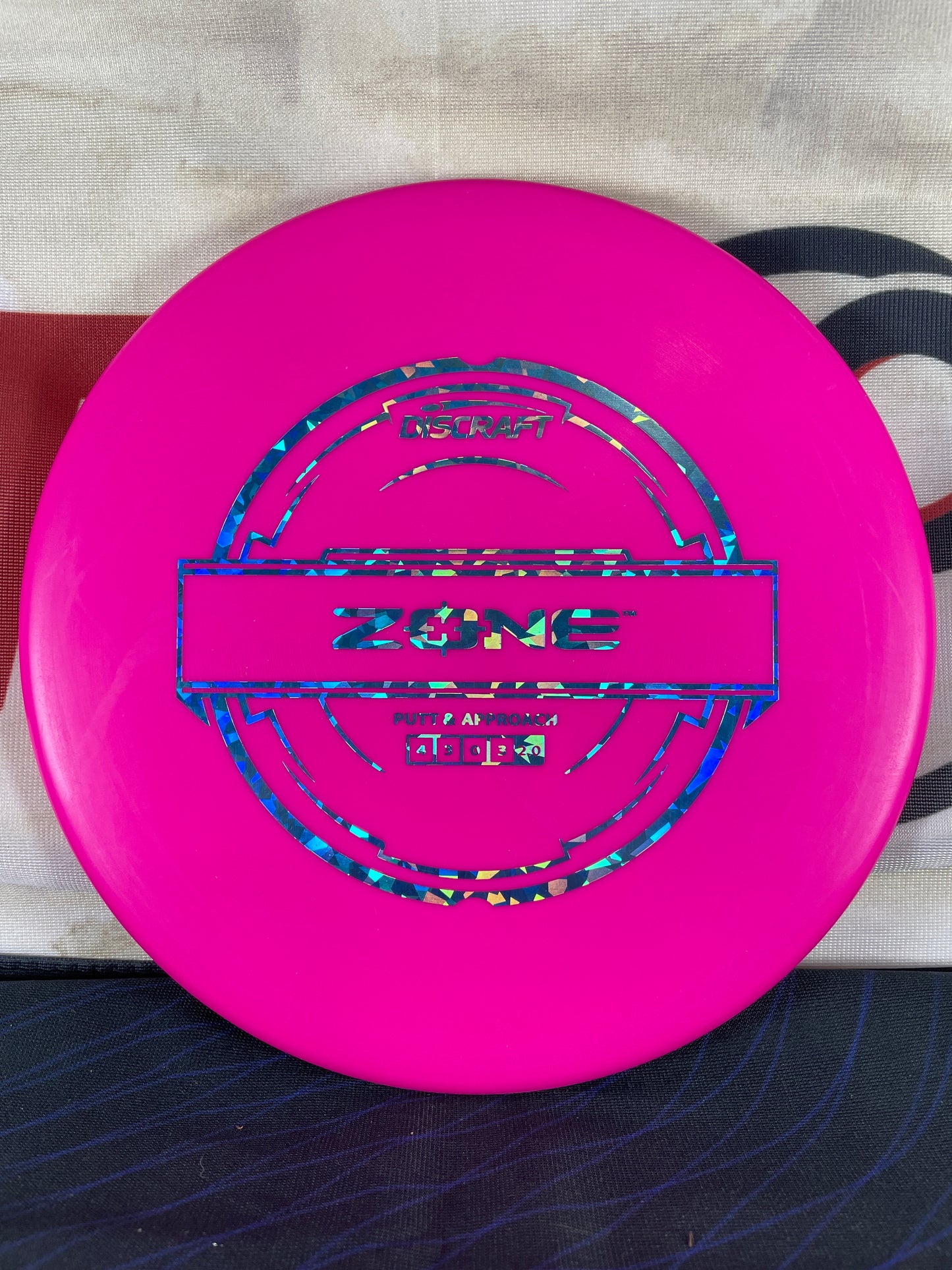 Discraft Zone Putter Line Pink w/ Blue Shatter Foil 173g Putter