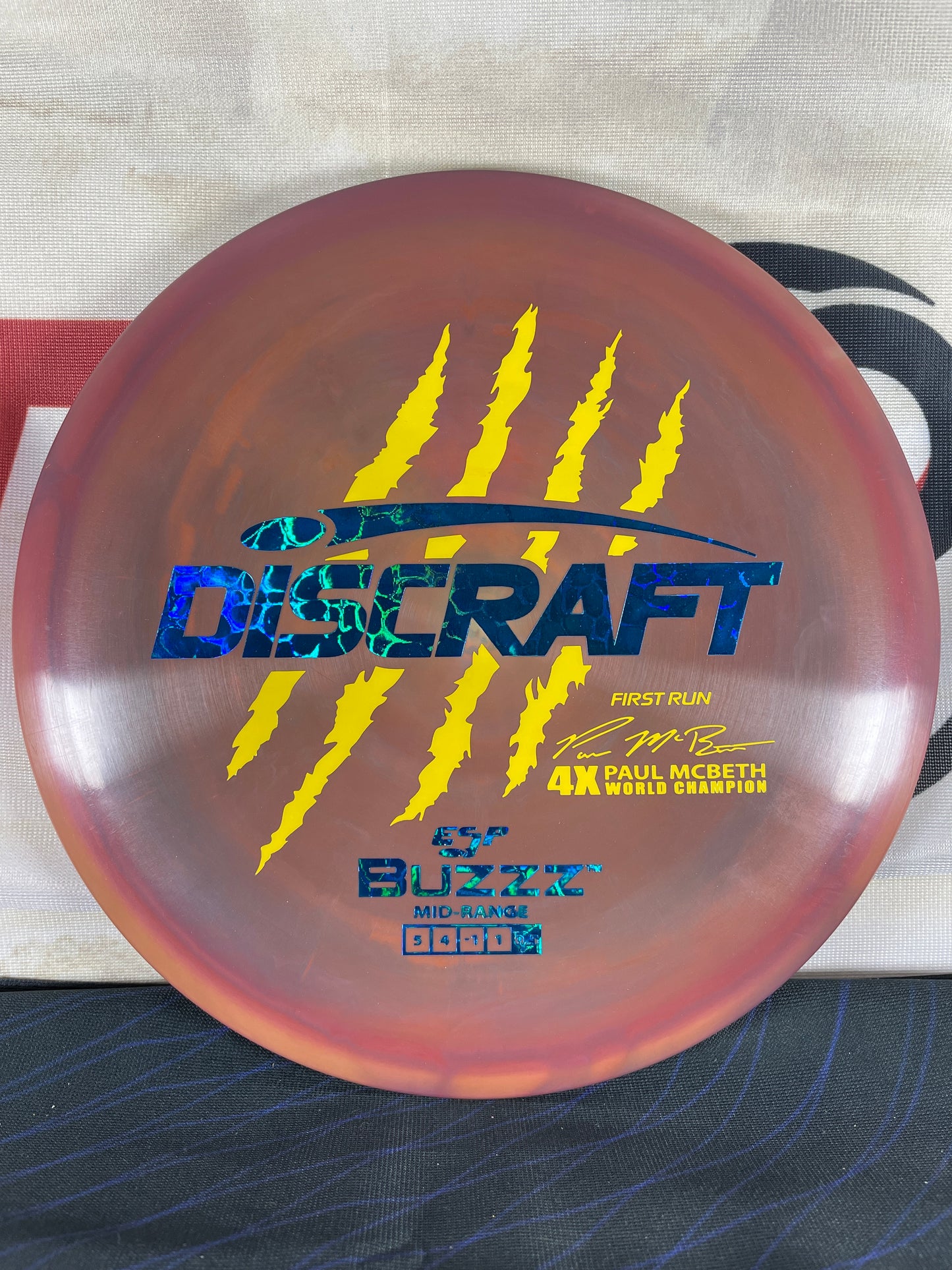 Discraft Buzzz McBeth ESP Swirl Purple 179g 4 Claw Midrange