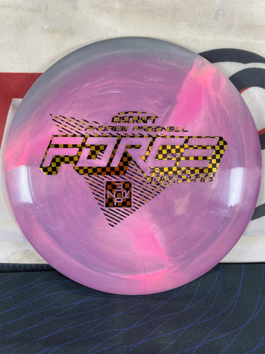 Discraft Force ESP 175g Purple Swirl w/ Checkerboard Foil Presnell 2022 Tour Series Distance Driver