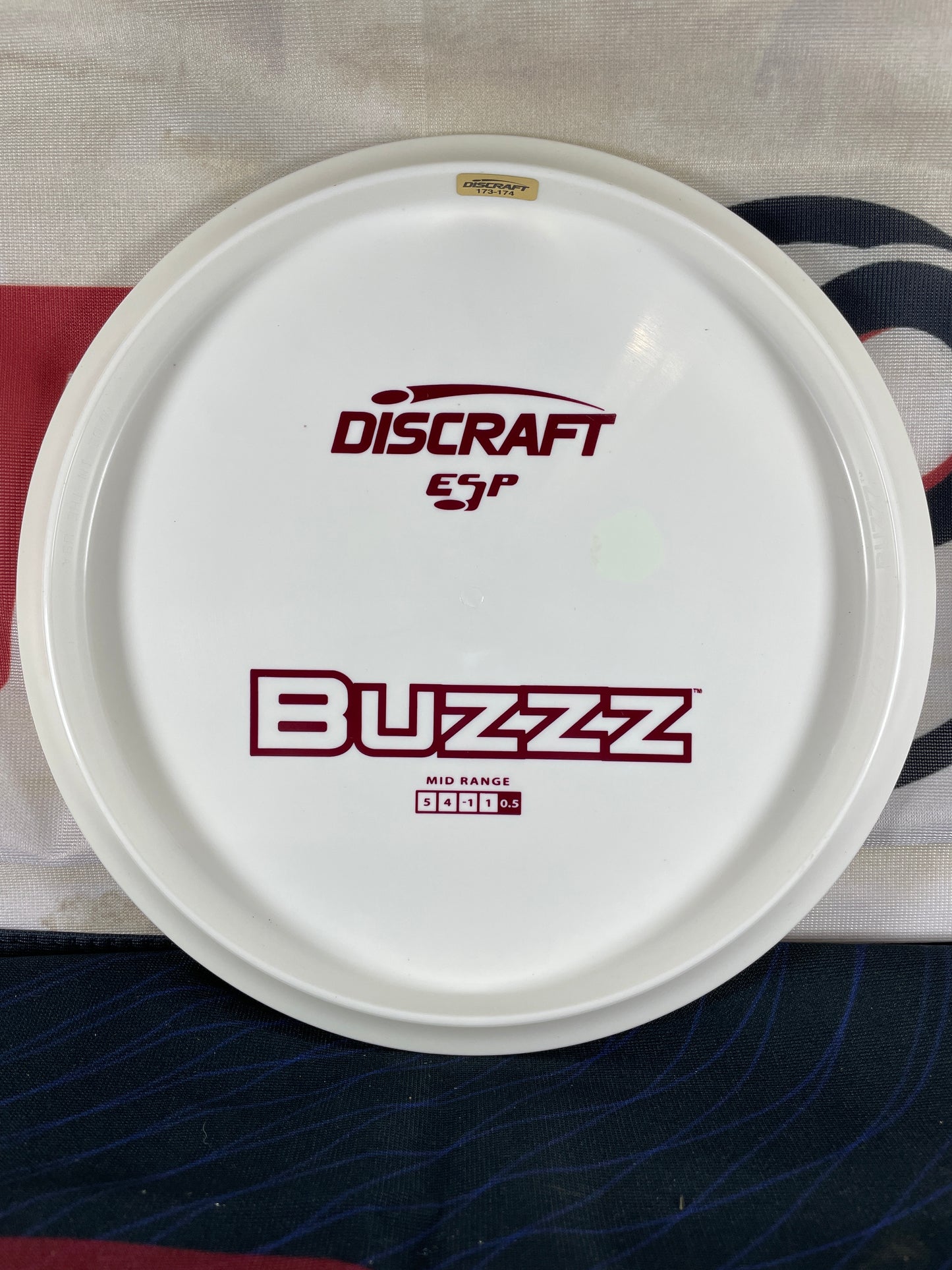 Discraft Buzzz ESP White 175g Bottom Stamp Midrange