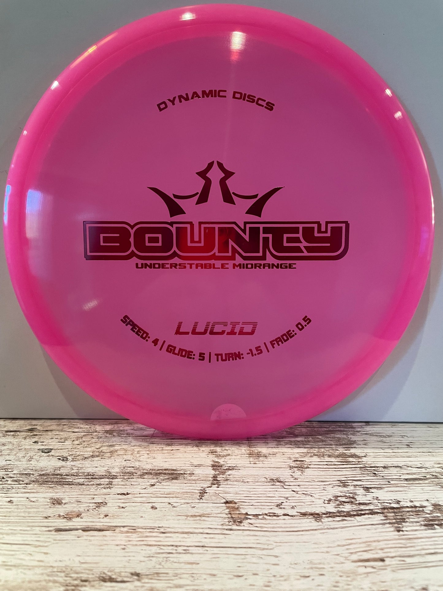 Dynamic Discs Bounty Lucid Pink 177g Midrange