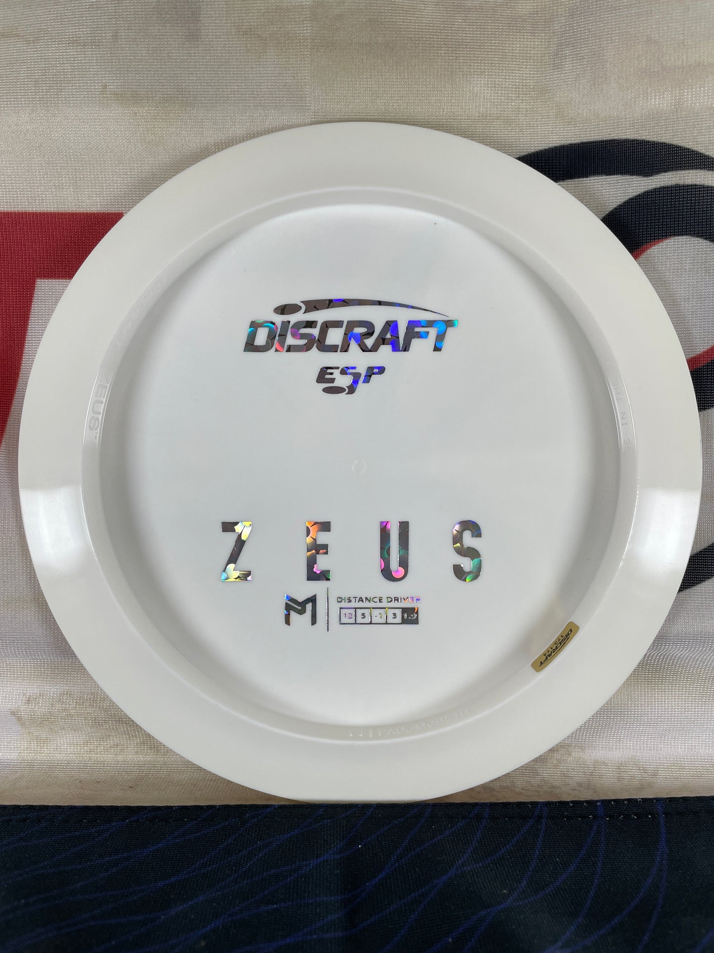 Discraft Zeus McBeth ESP White 174g Bottom Stamp Distance Driver