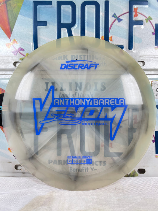 Discraft Venom Z Swirl White 174g Tour Series #2 Distance Driver