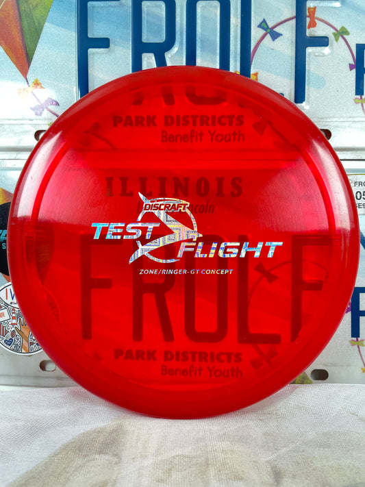 Discraft Zone GT Z Line Red 174g #3 Ringer Top Test Flight Putter