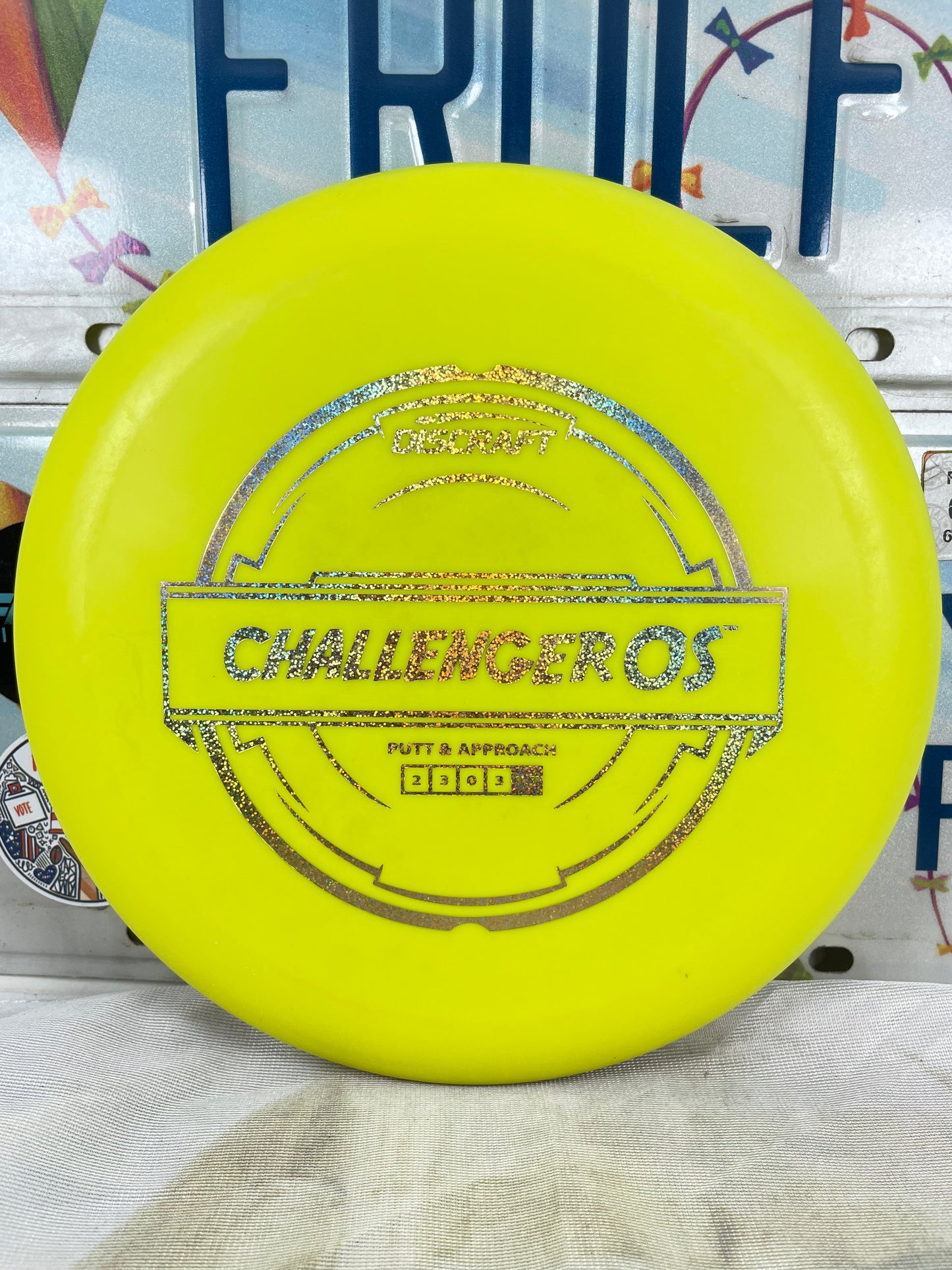 Discraft Challenger OS Putter Line Yellow 174g Putter