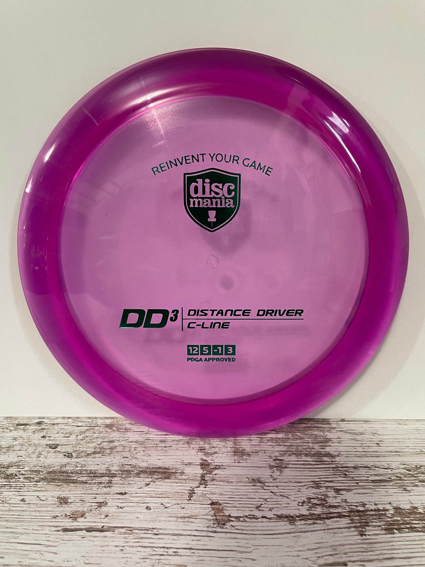 Discmania DD3 C-Line Distance Driver Purple w/ Green Foil 173g