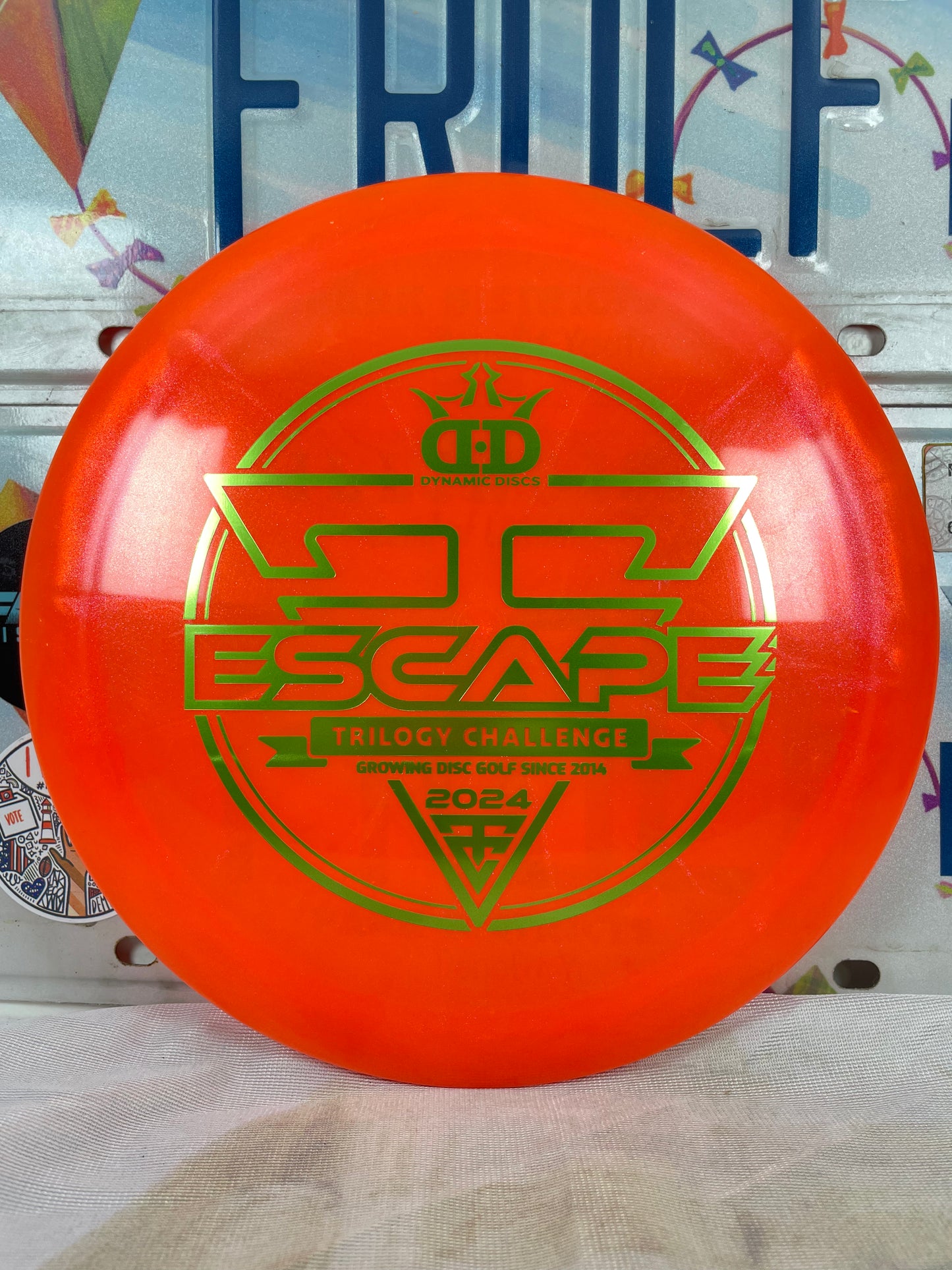 Dynamic Discs Escape Lucid-Ice Glimmer Orange 168g Distance Driver