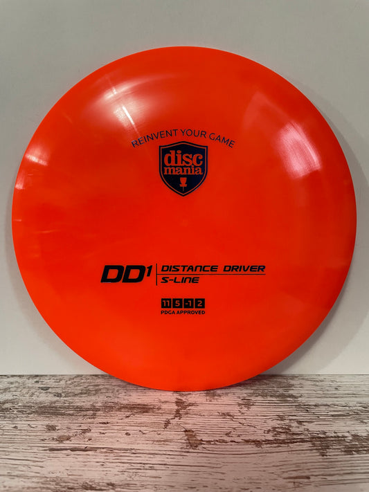 Discmania DD1 S-Line Distance Driver Orange w/ Blue Foil 175g