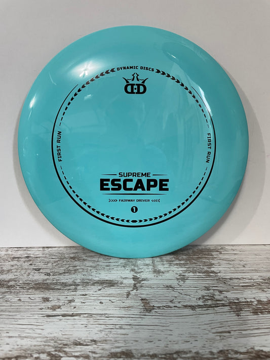 Dynamic Discs Escape Supreme First Run Distance Driver Light Blue 175g