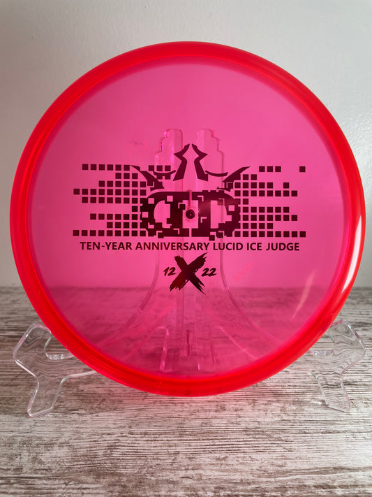 Dynamic Discs Judge Lucid Ice 175g Red w/ Red Foil 10 Year Anniversary Putter