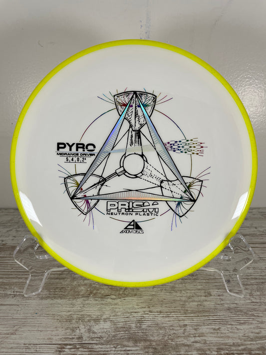 Axiom Pyro Prism Neutron 178g White w/ Yellow Sparkle Rim Midrange