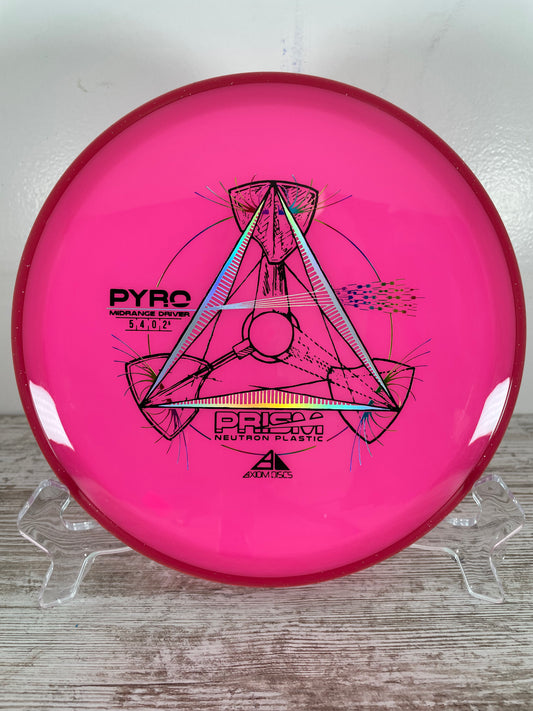 Axiom Pyro Prism Neutron 178g Pink w/ Red Sparkle Rim Midrange