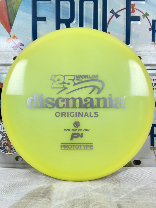 Discmania P4 C-Line Glow Yellow 175g Prototype Worlds 2025 Putter