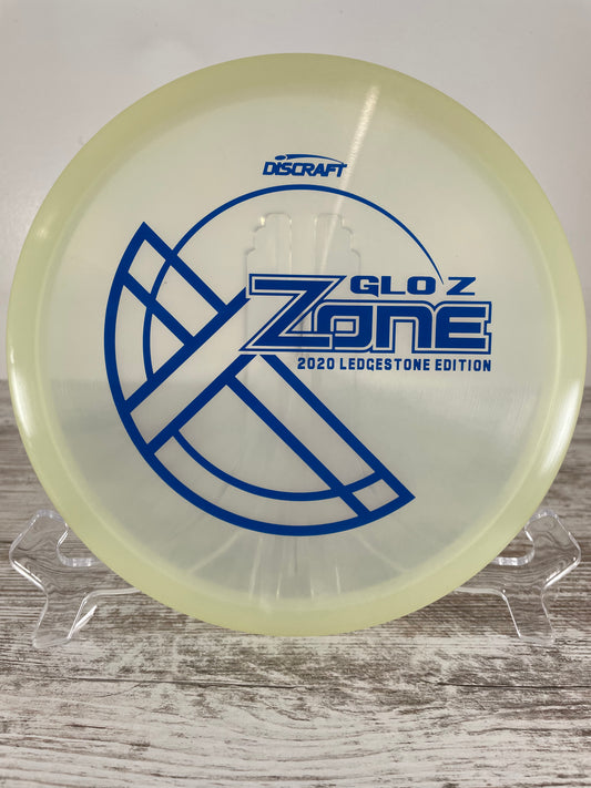 Discraft Zone Z Glo 174g White Glow w/ Blue Foil 2020 Ledgestone Open Putter