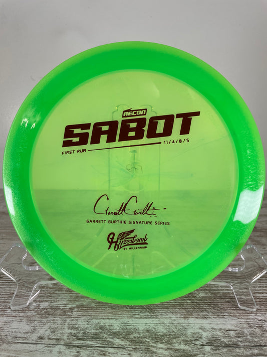 Hyzerbomb Sabot Recon First Run 172g Green Garrett Gurthie Signature Series