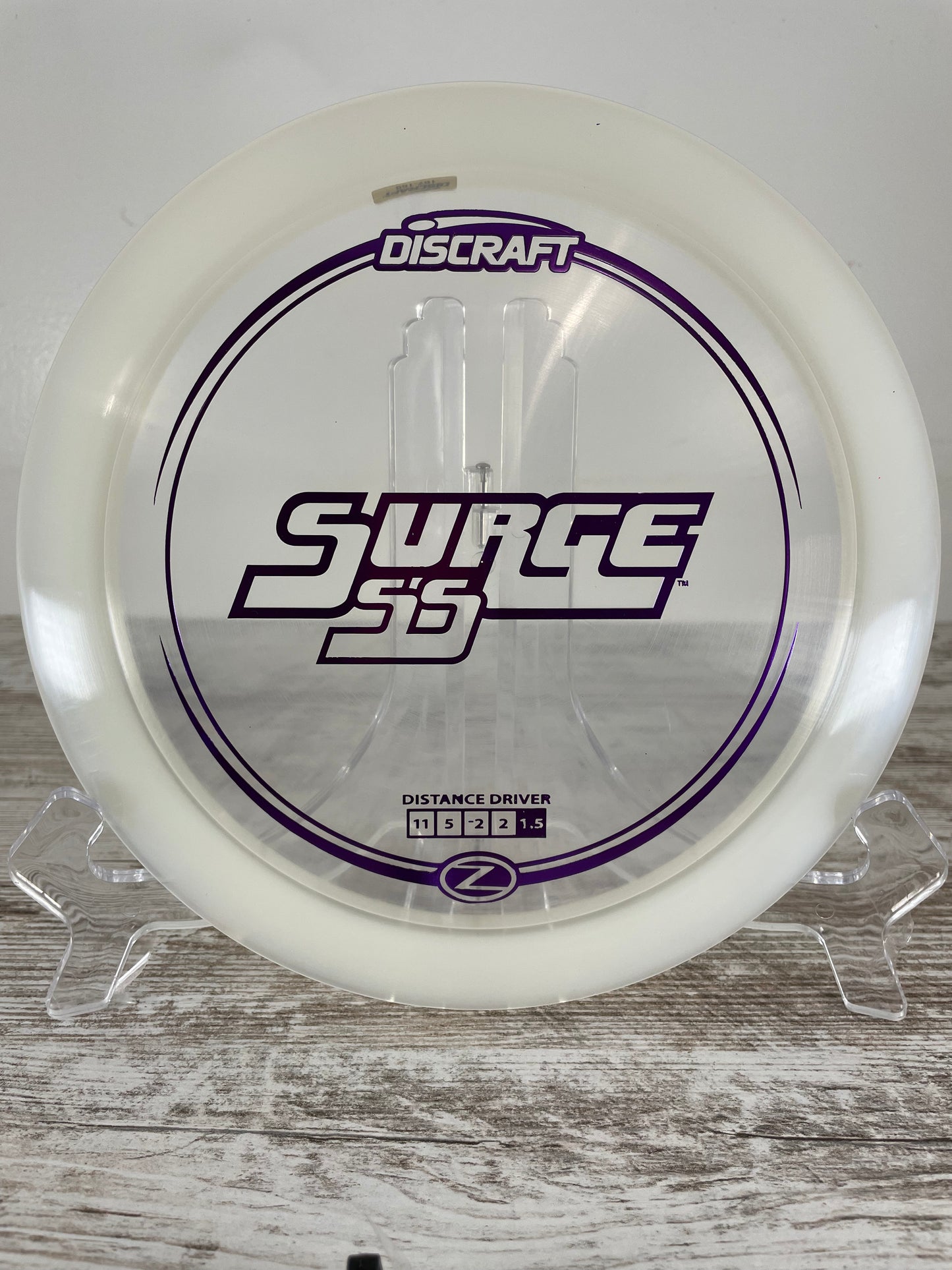 Discraft Surge SS Z Line 168g White w/ Purple Foil Distance Driver