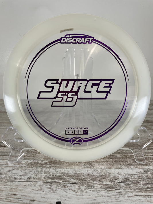 Discraft Surge SS Z Line 168g White w/ Purple Foil Distance Driver