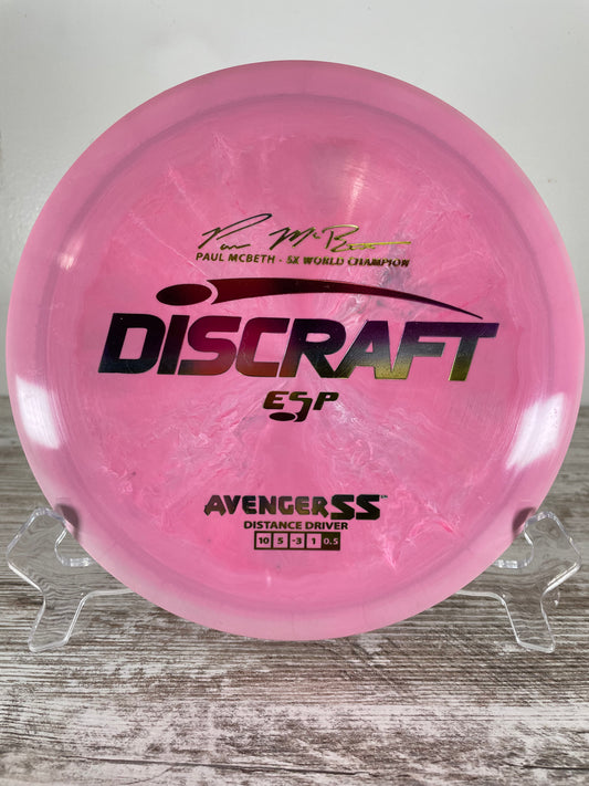 Discraft Avenger SS ESP Pink Swirl 173g Halo Foil Paul McBeth 5x World Champ Distance Driver