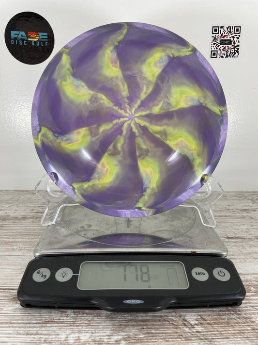 Discraft Buzzz GT ESP Tour Series Swirl Purple-Green Swirl w/ Silver Lines Foil 178g Midrange