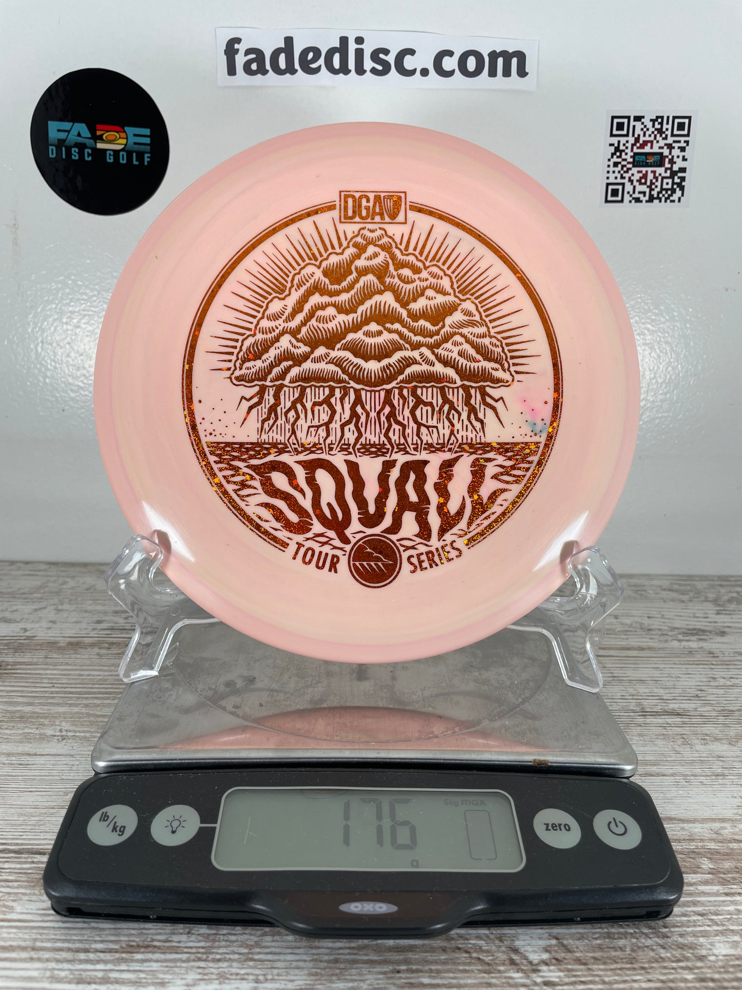 DGA Squall PL Flex Pink Swirl w/ Gold Sparkle Foil 176g Tour Series Midrange