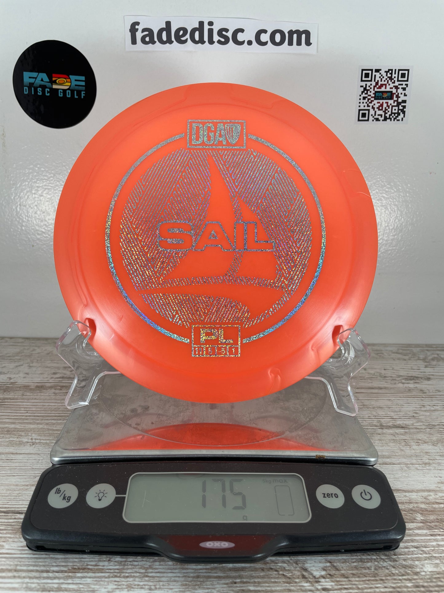 DGA Sail PL Orange w/ Silver Sparkle Foil 175g Distance Driver