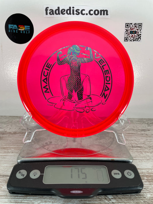 Dynamic Discs Justice Lucid Ice Red w/ Oil Hologram Foil 175g Macie Valdez Team Series Midrange