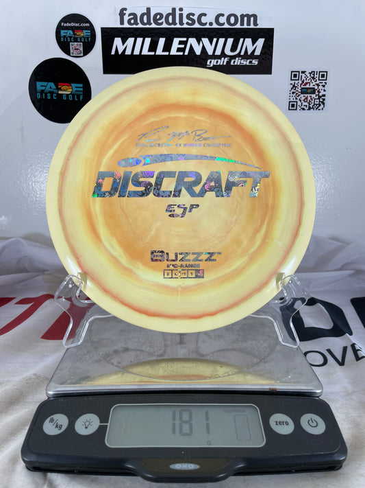 Discraft Buzzz ESP Yellow-Orange Swirl w/ Silver Bee Foil 181g McBeth 6x Midrange
