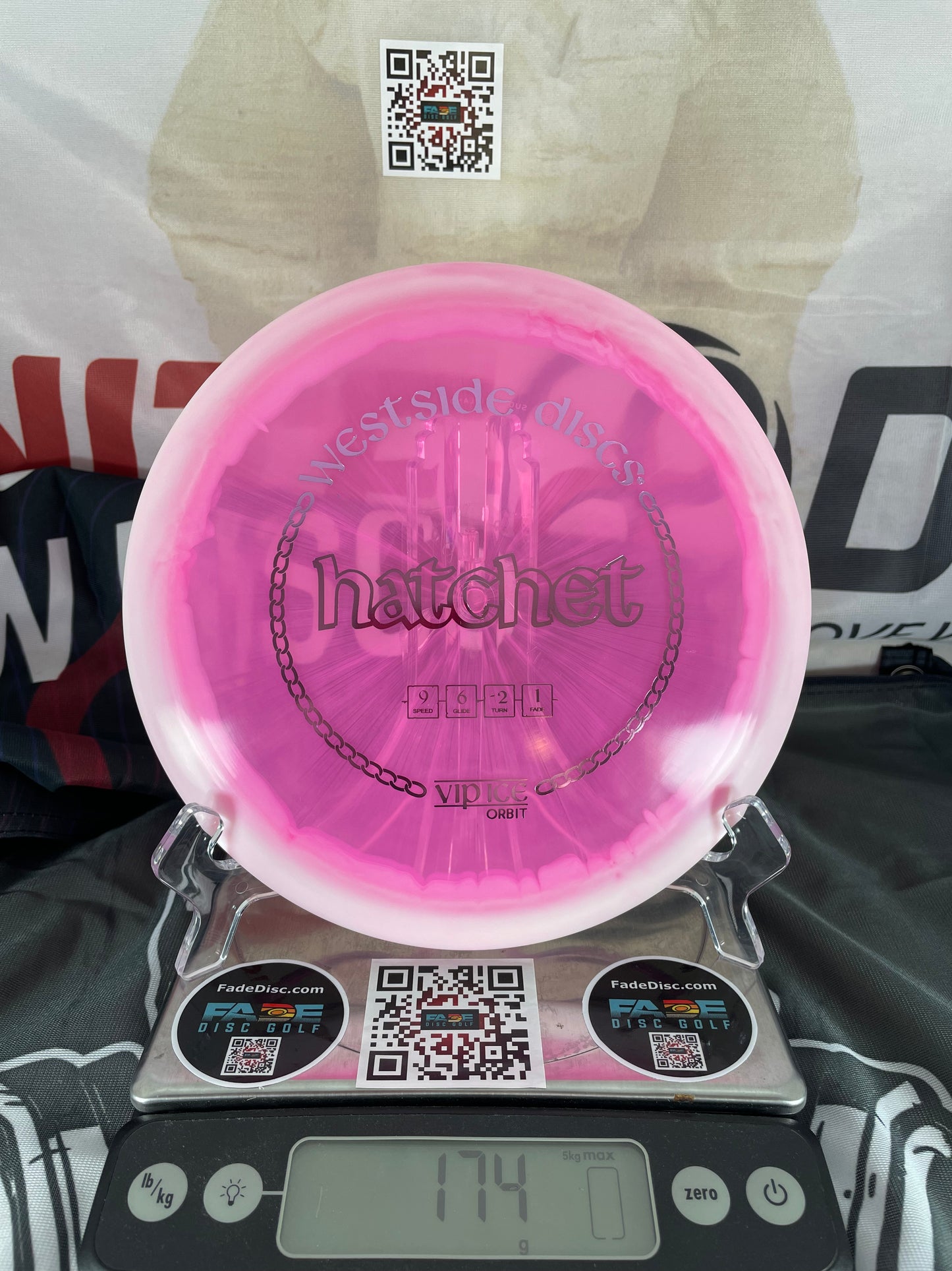 Westside Hatchet VIP Ice Orbit 173g Pink Swirl w/ Silver Foil Fairway Driver