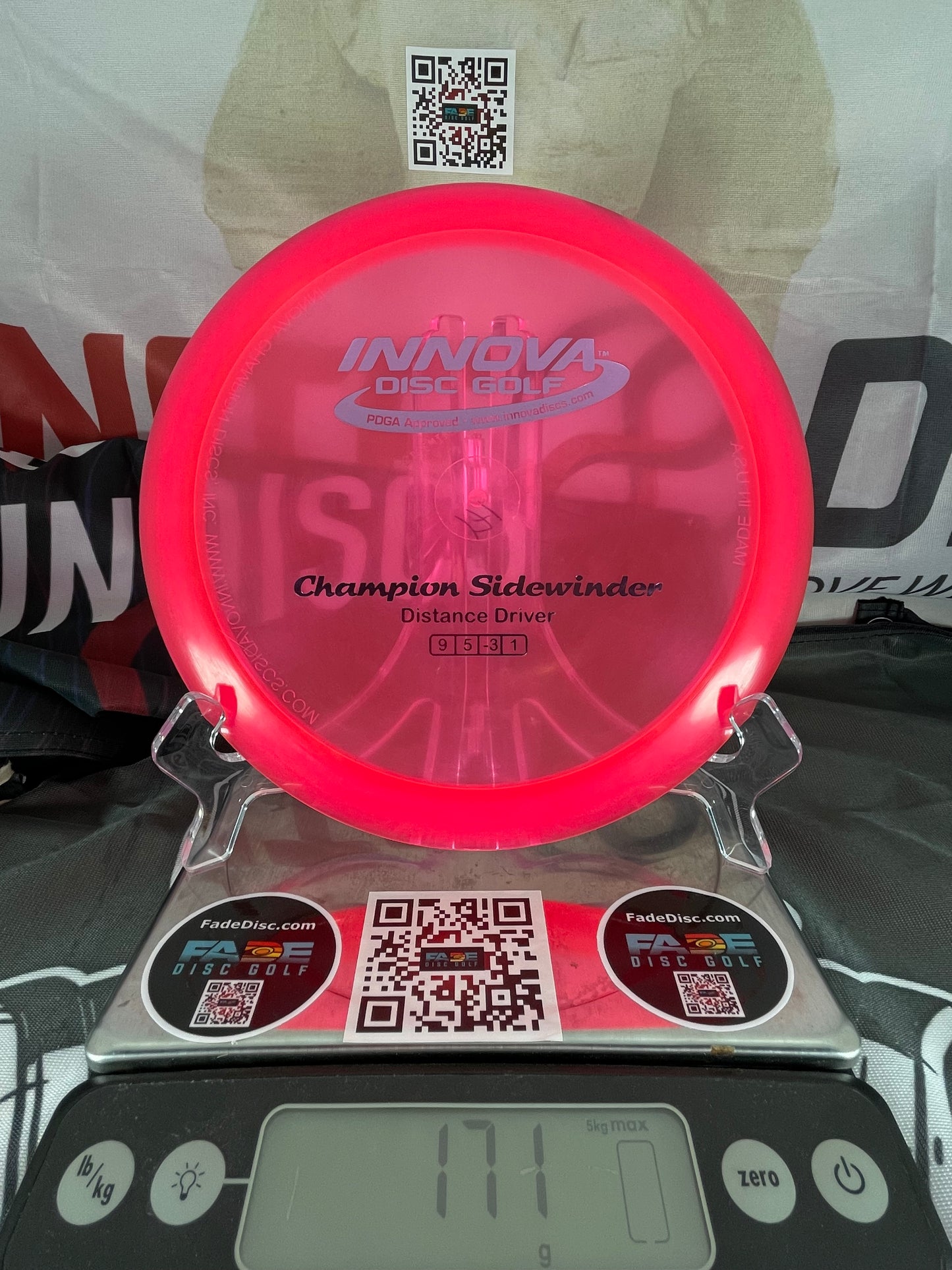 Innova Sidewinder Champion Pink w/ Silver Foil 171g Distance Driver