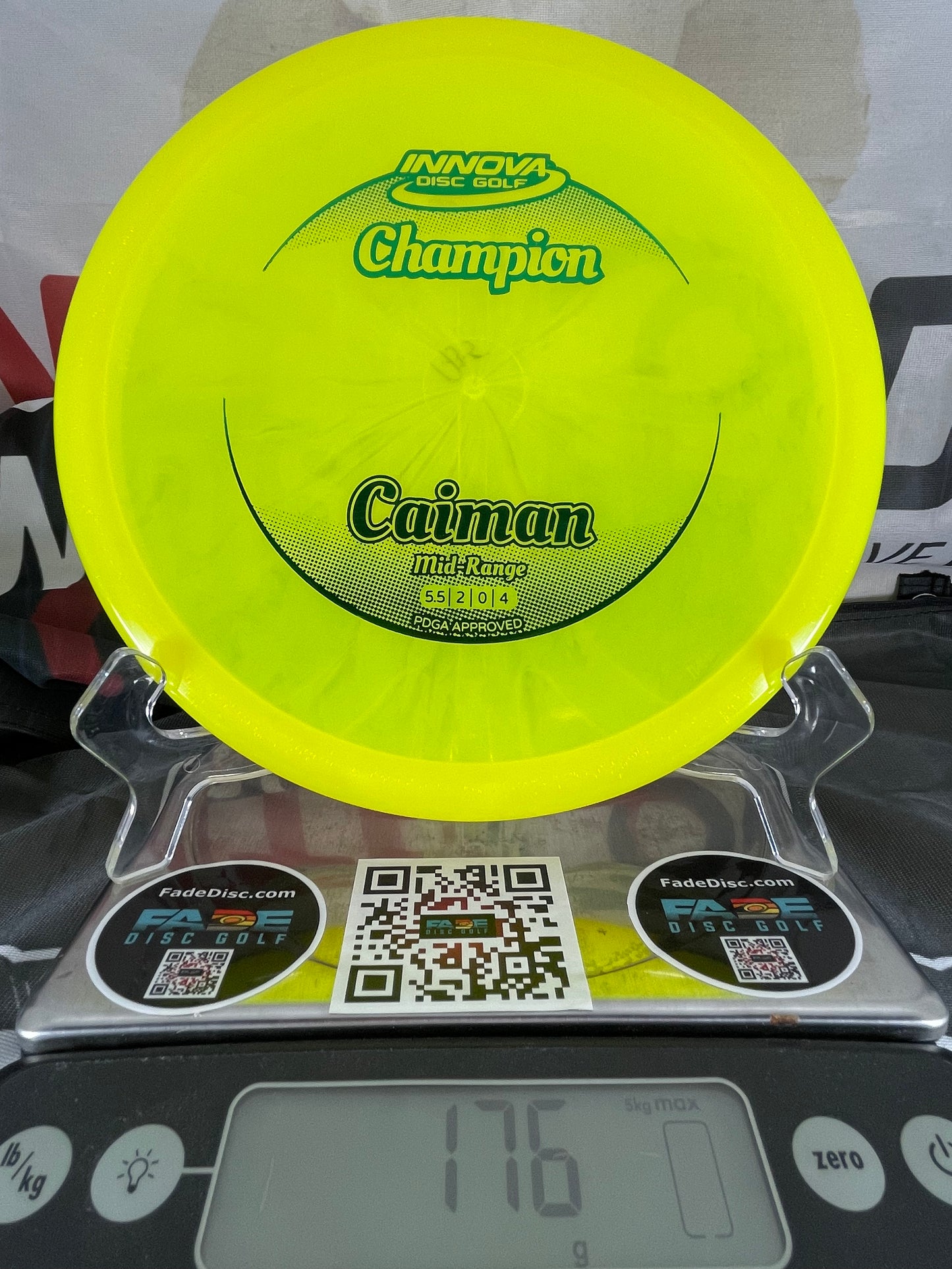 Innova Caiman Champion 176g Yellow w/ Green Foil Midrange