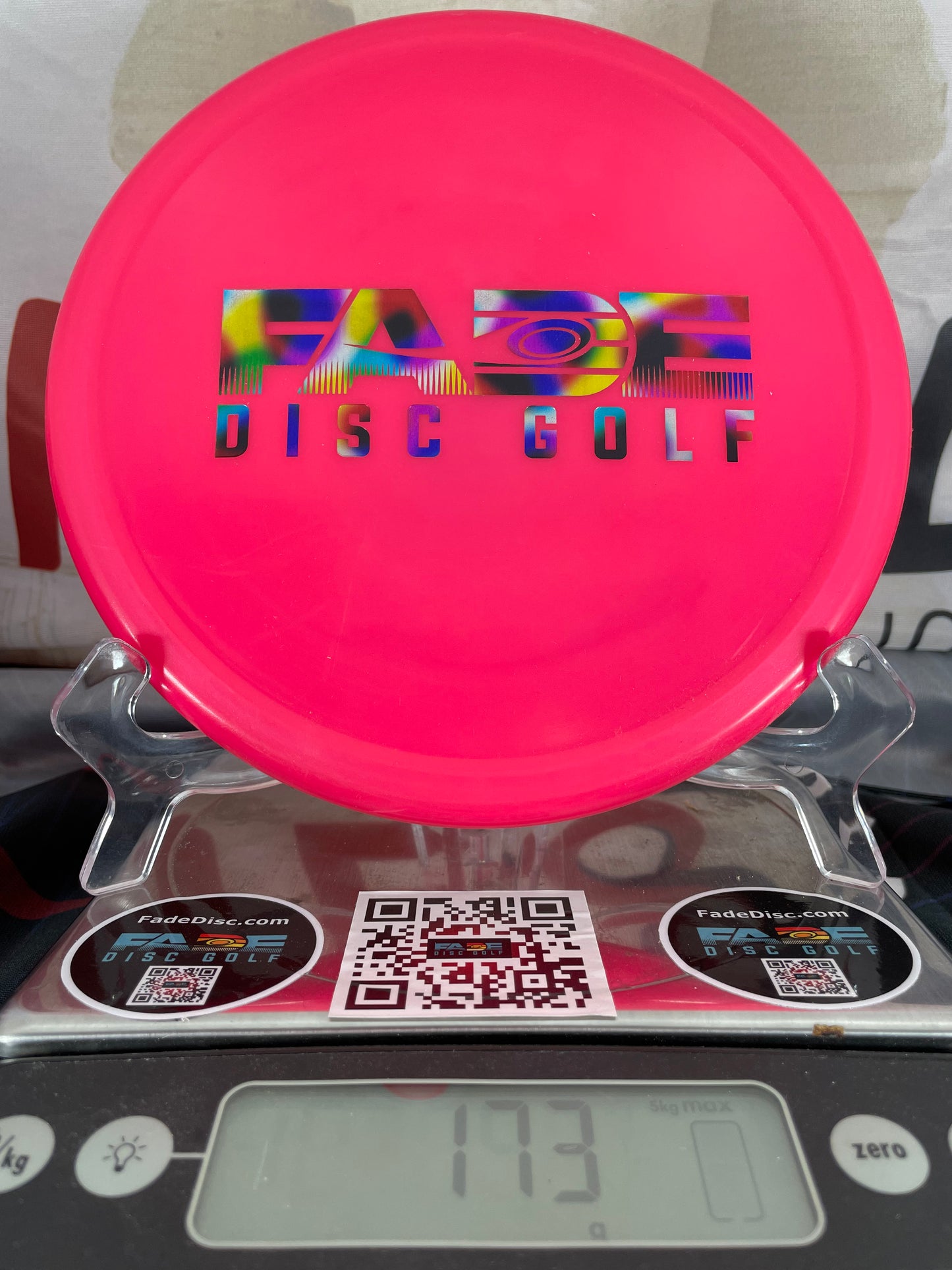 Innova Pig R-Pro 173g Pink w/ Rainbow Foil Fade Disc Golf Custom Stamp Putter