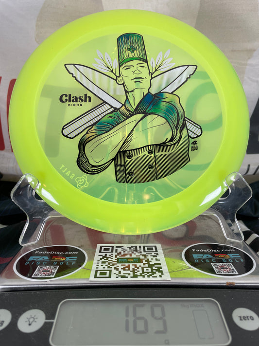 Clash Salt Steady 169g Yellow w/ Color Shift Foil Chef Distance Driver