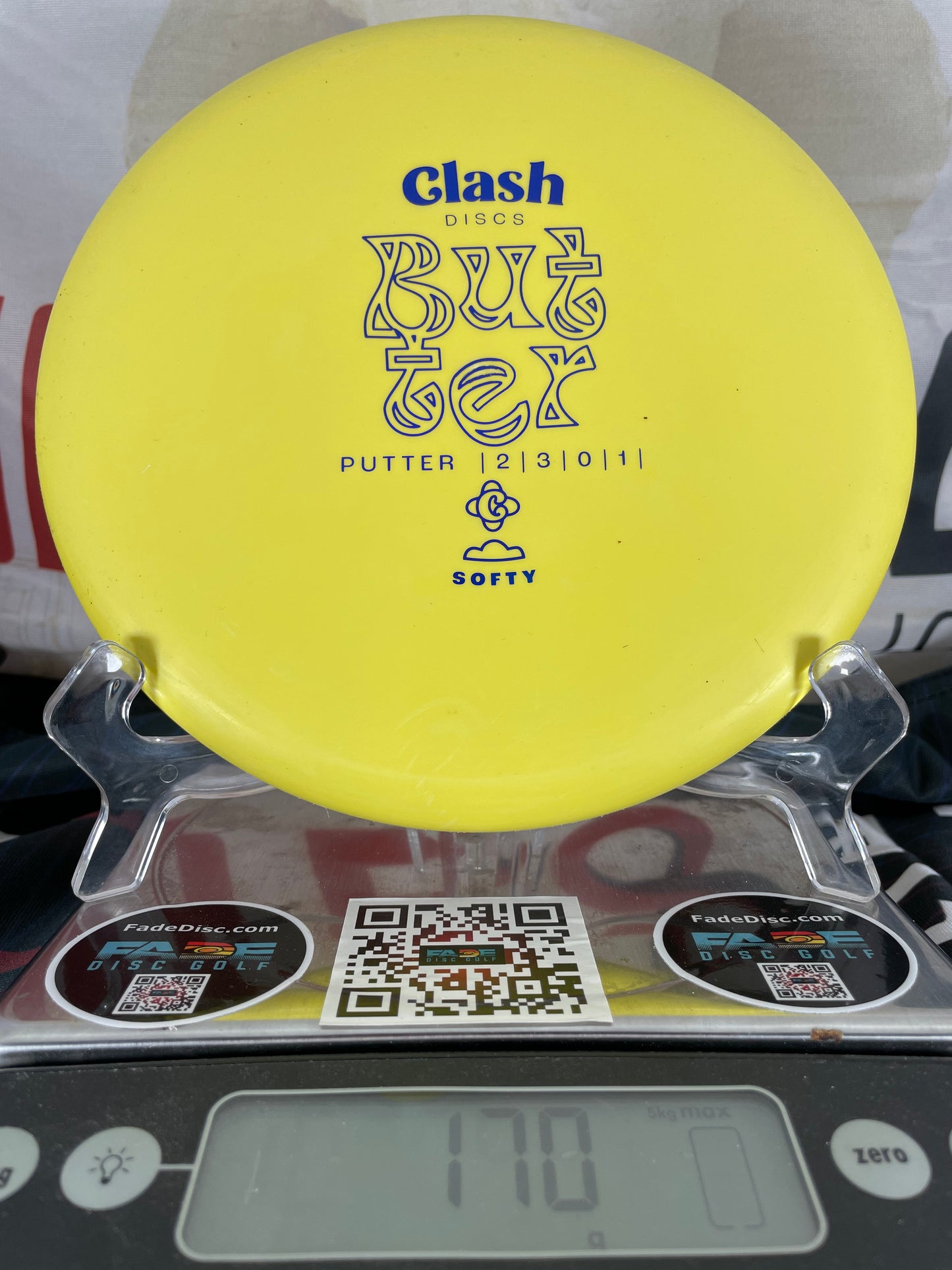 Clash Butter Softy 170g Yellow w/ Blue Foil Putter