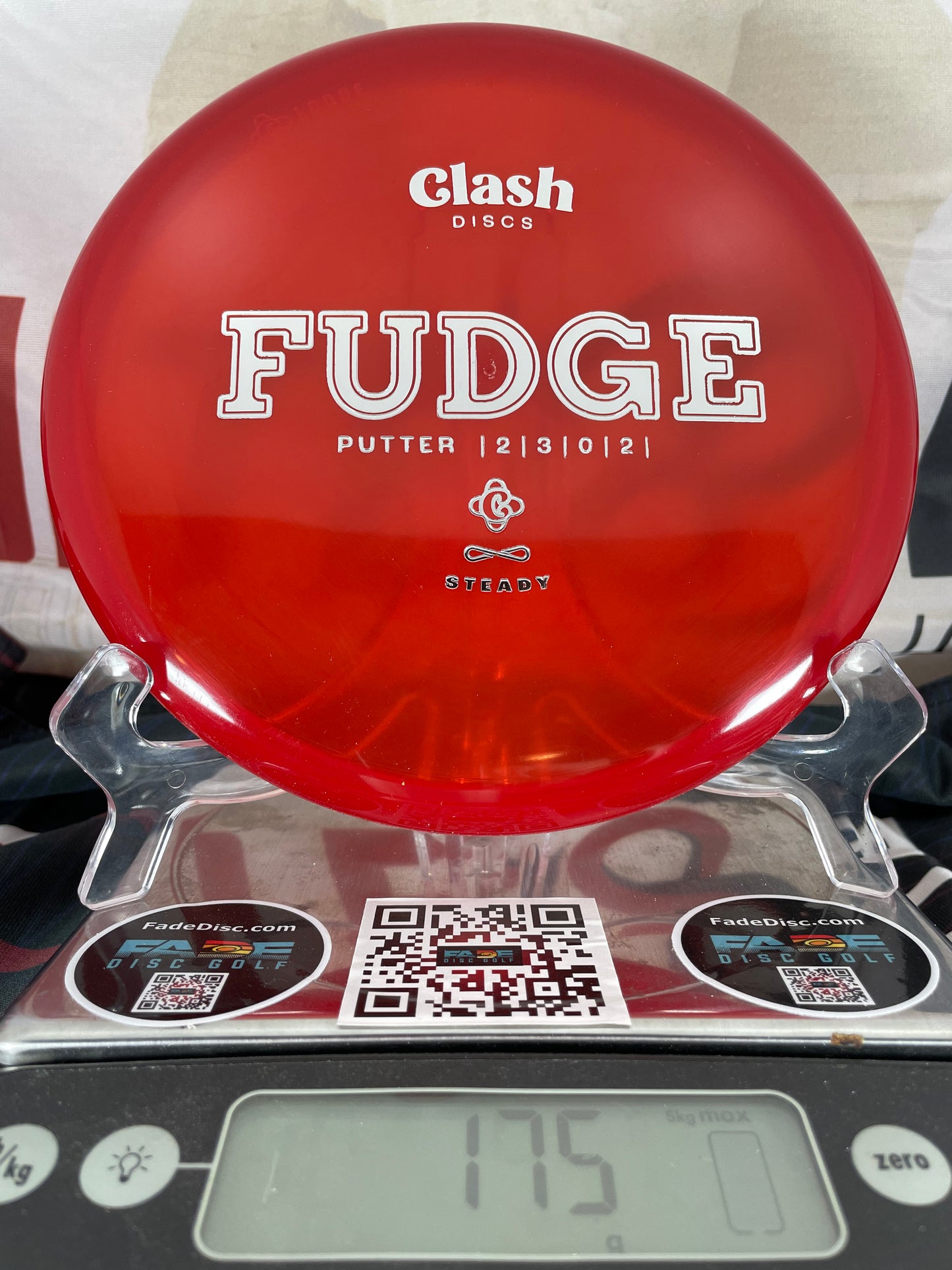 Clash Fudge Steady 175g Red w/ Silver Foil Putter