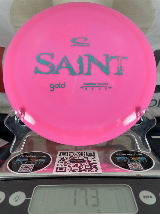 Latitude 64 Saint Gold 173g Pink w/ Blue-Silver Foil Fairway Driver