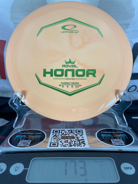 Latitude 64 Honor Royal Grand 173g Light Orange w/ Green Foil Fairway Driver