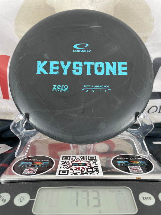 Latitude 64 Keystone Zero Hard 173g Black w/ Blue Foil Putter