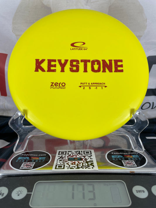 Latitude 64 Keystone Zero Hard 173g Yellow w/ Red Foil Putter