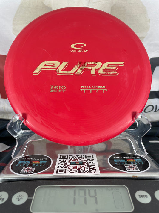 Latitude 64 Pure Zero Soft 174g Red w/ Gold Foil Putter
