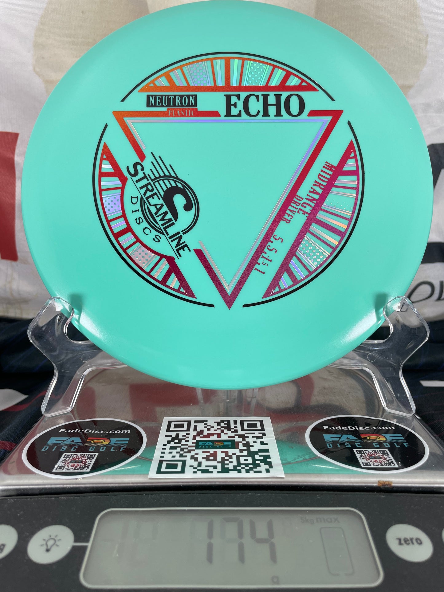 Streamline Echo Neutron 174g Teal w/ Red-Pink Foil Midrange