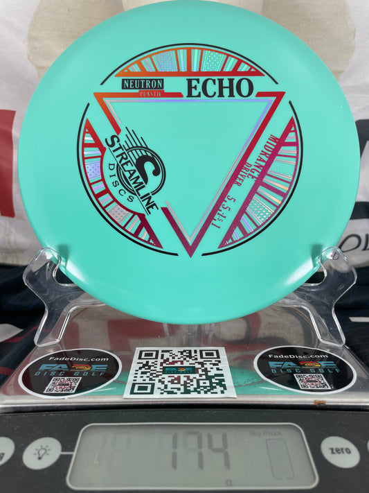Streamline Echo Neutron 174g Teal w/ Red-Pink Foil Midrange